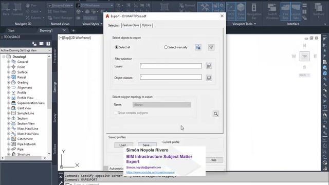Autodesk Civil 3D 2020 Mapexport selct object Type Missing Workaround смотреть онлайн