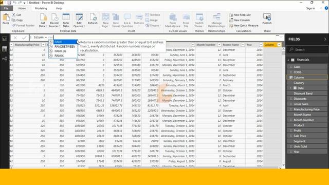 RAND function (DAX) - DAX | RAND function (DAX) In power bi Desktop смотреть онлайн