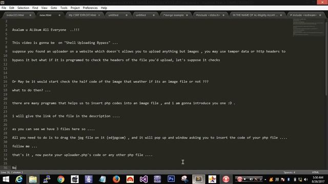 Shell Uploading Bypass #1 || insert php codes in image file (Ninja Method) смотреть онлайн