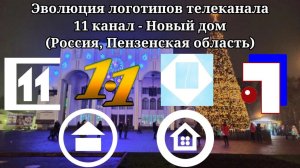 Эволюция логотипов телеканала «11 канал - Наш дом» (Россия, Пензенская область)