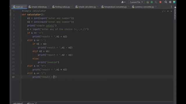 simple basic calculator for beginners in python | using pycharm смотреть онлайн