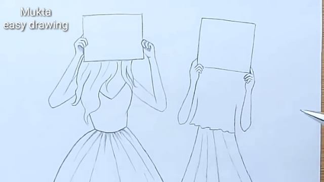 Friendship Day drawing with pencil sketch//Step by step смотреть онлайн