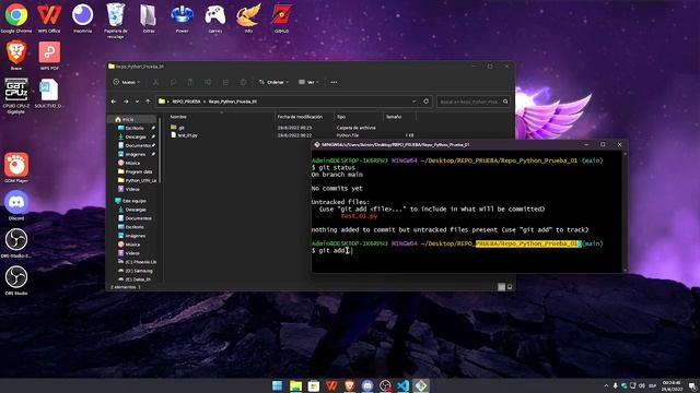 Mini Tutorial - Commit via git bash y via VSCode смотреть онлайн