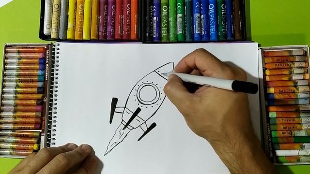 Рисуем Ракету в Космосе /Новая серия про Ракету/Урок Рисования/Draw a rocket in space/Drawing Lesso смотреть онлайн
