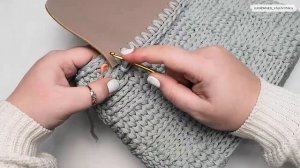 КАК УСТАНОВИТЬ КЛАПАН НА ВЯЗАНУЮ СУМКУ / 3 ВАРИАНТА