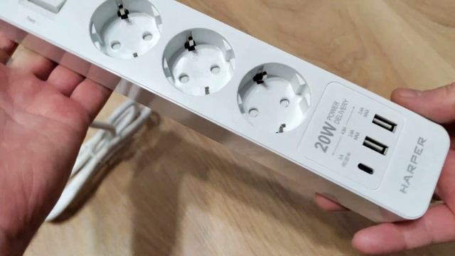 Сетевой фильтр Harper UCH-350 белый. смотреть онлайн