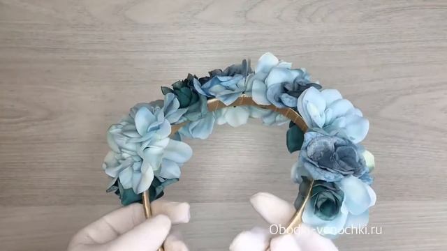 Видео обзор - ободок с цветами на голову "Флоренция" смотреть онлайн