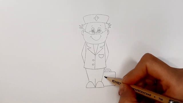 Как просто нарисовать ВРАЧА/ДОКТОРА/1205/How to just draw a doctor смотреть онлайн