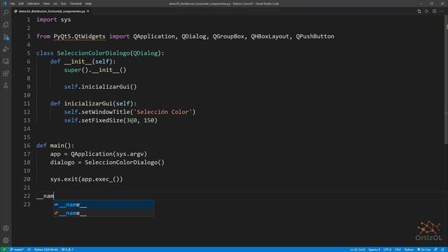 Python Curso V2: 552 1/2 Distribución (Layout) Horizontal de Componentes con QHBoxLayout смотреть онлайн