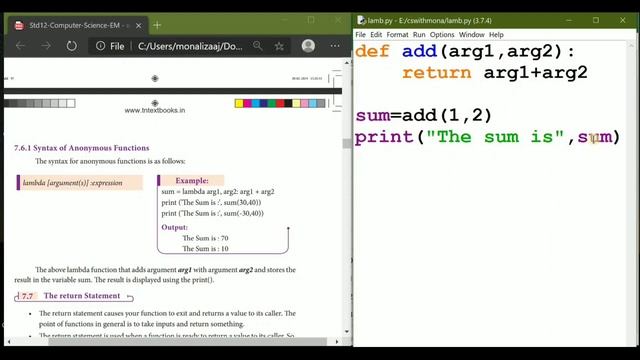 CH-7 ANONYMOUS FUNCTION IN PYTHON смотреть онлайн