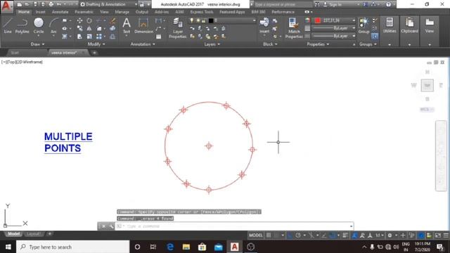 Multiple Points Command In AutoCAD - Autodesk Autocad - Veena Interior смотреть онлайн