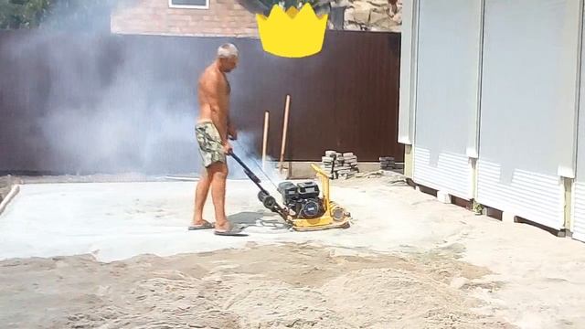 50 квадратов за 1 рабочий день. Укладка тротуарной плитки. смотреть онлайн