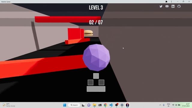 Marble game made with react three fiber смотреть онлайн