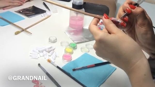 Радужный Френч Блестками на Гель-лак + Бархатный Песок Мастер Класс смотреть онлайн