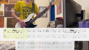 Pink Floyd - Comfortably Numb (Bass Cover) (Play along tabs)