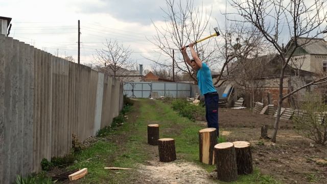 Как правильно колоть дрова - колка пней любой сложности смотреть онлайн