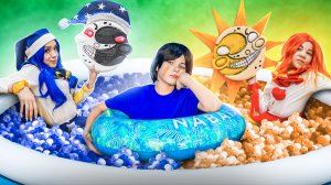 МОЯ ДЕВУШКА СОЛНЦЕ и ЛУНА ФНАФ Аниматроник В РЕАЛЬНОЙ ЖИЗНИ! МУНДРОП и САНДРОП Смешные моменты!