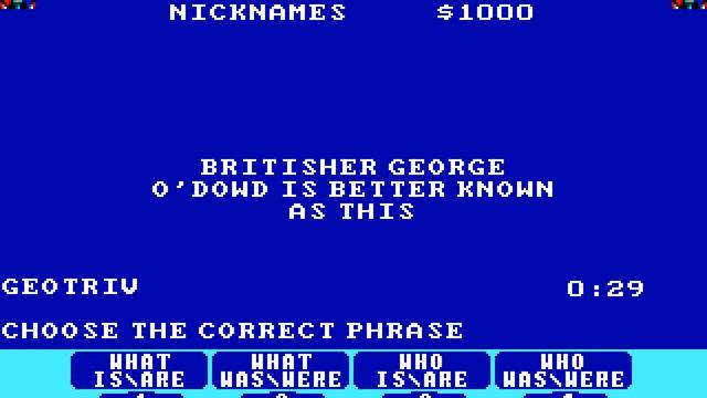 DOS Game: Jeopardy! 1st Edition (1990 GameTek, Inc.) смотреть онлайн