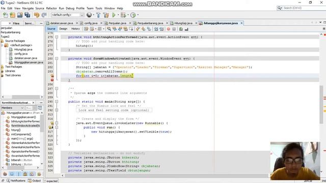 Membuat Progam Sederhana Menghitung Gaji Karyawan Menggunakan JAVA NetBeans IDE смотреть онлайн