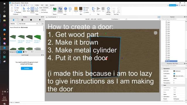 How to make a room in roblox studio! смотреть онлайн