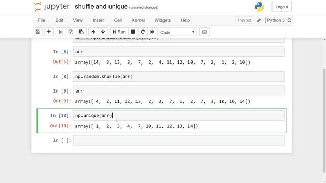 NumPy : shuffle and unique (Hindi) смотреть онлайн
