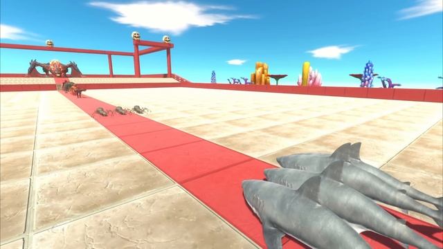 FLASH SPINOSAURUS vs LAVA DRAGON INFINITY WAR - Animal Revolt Battle Simulator смотреть онлайн
