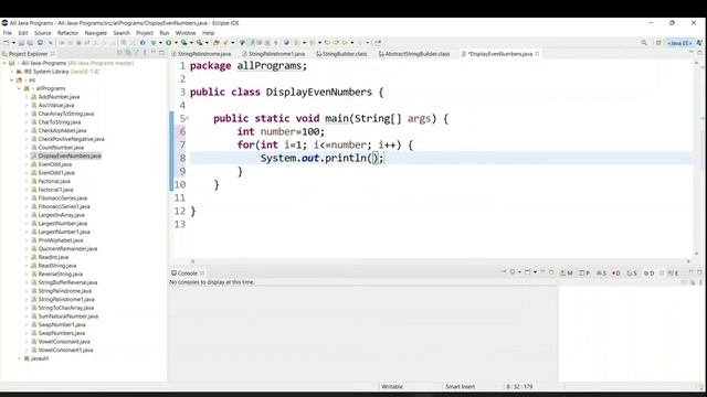 Java program to display even numbers from 1 to 100 with explanation смотреть онлайн