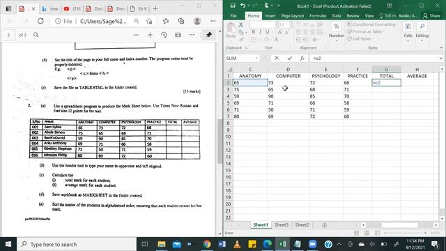Solving Exams Excel Practical Question смотреть онлайн