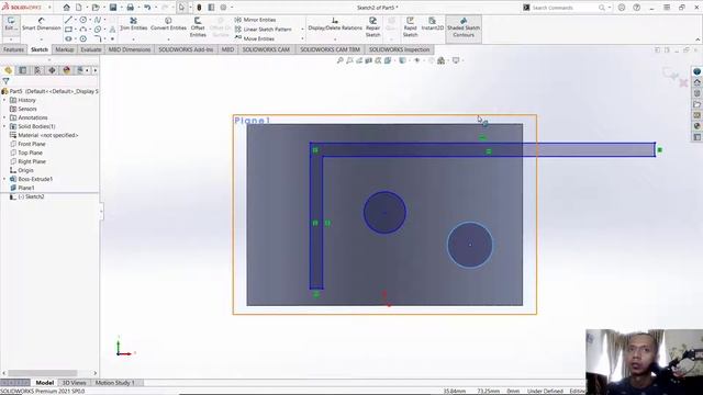 Solidworks How To Add Sketch on Curve Surface смотреть онлайн