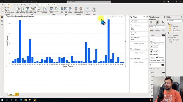 Show Multiple X Axis Value By Hierarchy in Power BI смотреть онлайн