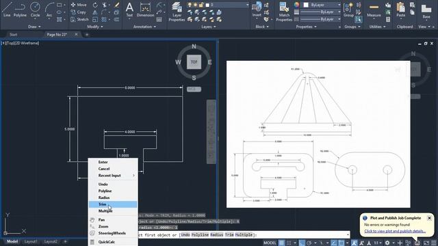 AutoCAD Drawings | AutoCAD Exercises Part 23 смотреть онлайн