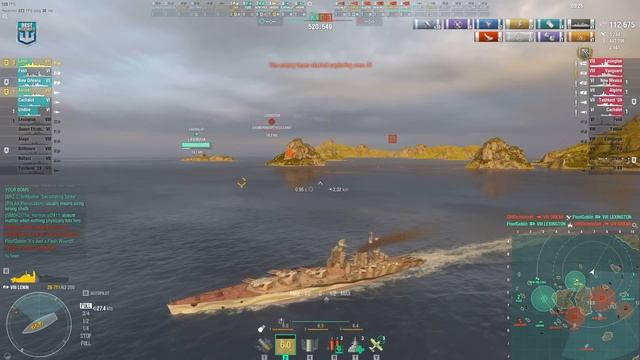 Battleship Lenin: Exciting battle on map Two Brothers - World of Warships смотреть онлайн