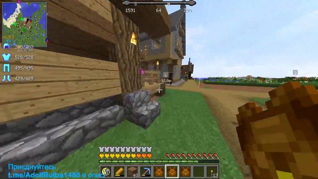 Развитие цивилизации в Minecraft с модами AW2 и Millenaire