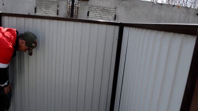 Ограждение мусорной площадки ТКО из секций. смотреть онлайн