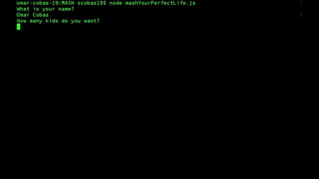Mash Terminal Game (JavaScript And Node.js)