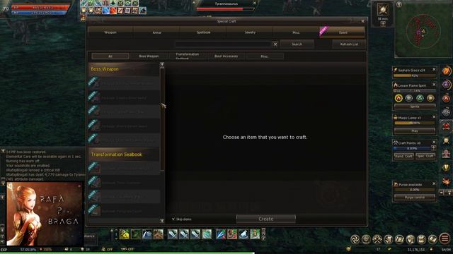 Lineage 2 Essence EU - Special Craft | Craftando Purge Weapon | Tutorial Simples em Português PT-BR смотреть онлайн
