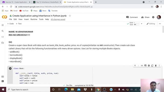 Create Application using Inheritance in Python смотреть онлайн