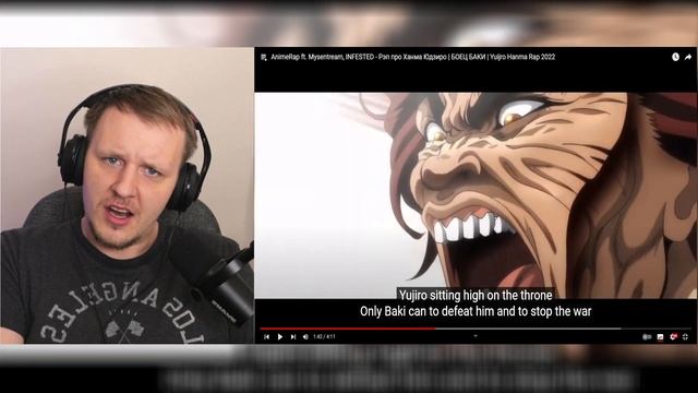 AnimeRap Ft. Mysentream, INFESTED - Рэп про Ханма Юдзиро | БОЕЦ БАКИ | Yuijro Hanma Rap  | Реакция