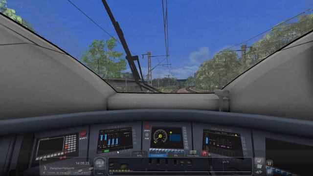 Запуск китайского скоростного поезда CR400BF, по маршруту Zhengxi Highspeed Zhengzhou   Sanmenxia