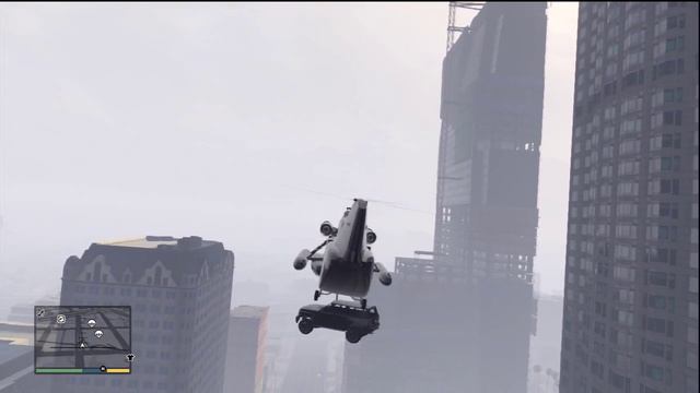 GTA 5: TOWING CAR WITH MILITARY HELICOPTER AROUND THE CITY GTAV смотреть онлайн