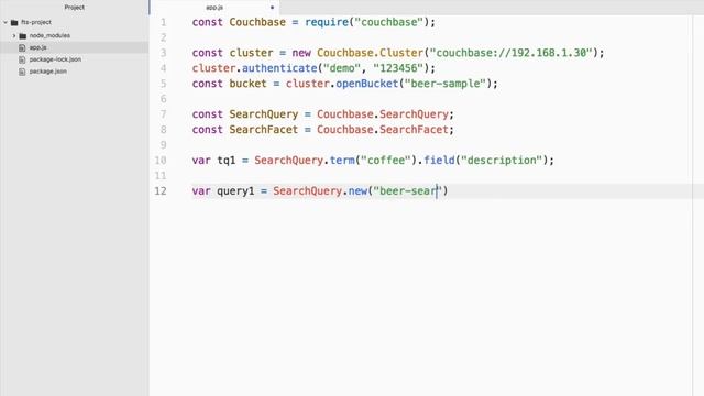 FTS with Facets in Couchbase NoSQL with Node.js смотреть онлайн
