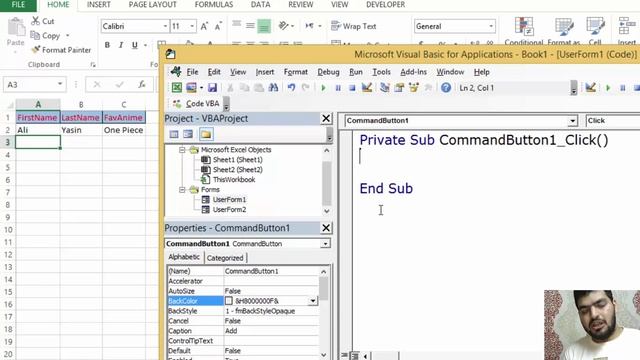 Excel VBA Programming Basics Tutorial # 13 | Introduction Userforms and creating data entry userfor смотреть онлайн