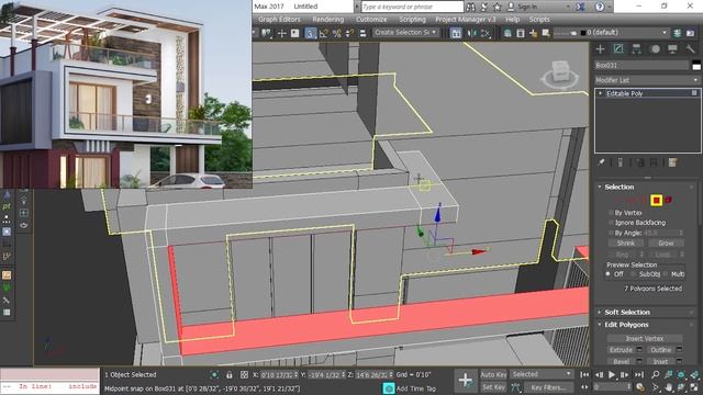 How To Design A Exterior In 3DS Max | Duplex House Design