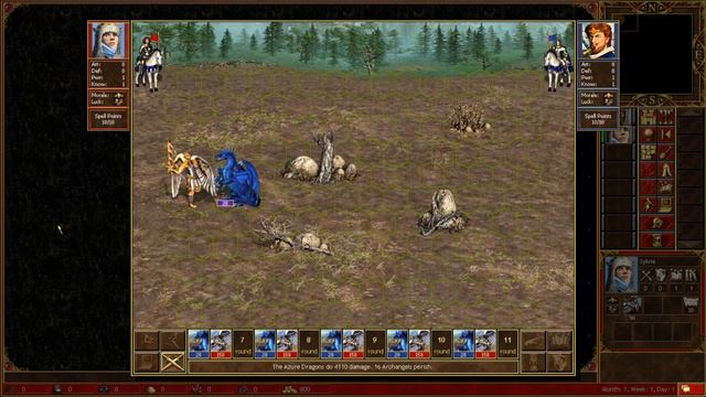 Heroes 3 - 500 Archangels VS 100 Azure Dragons смотреть онлайн