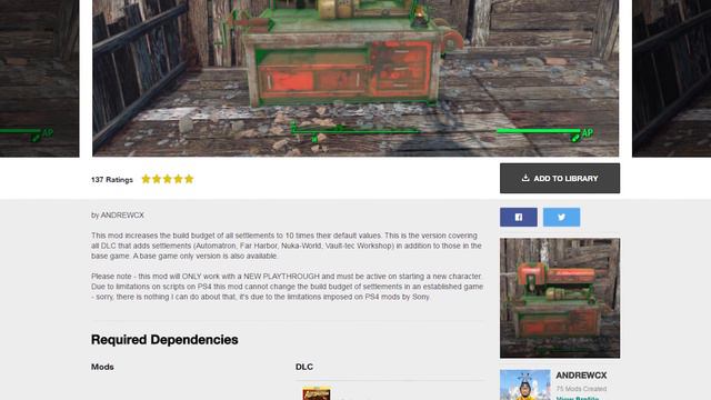 Fallout 4 PS4 Mods #1 - ENHANCED SETTLEMENT BUILDING & CHEATING - Fallout 4 Mods PS4 смотреть онлайн