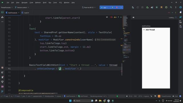 How To Make A Clone Of The Threads App In Jetpack Compose | Jetpack Compose Project Crash Video смотреть онлайн