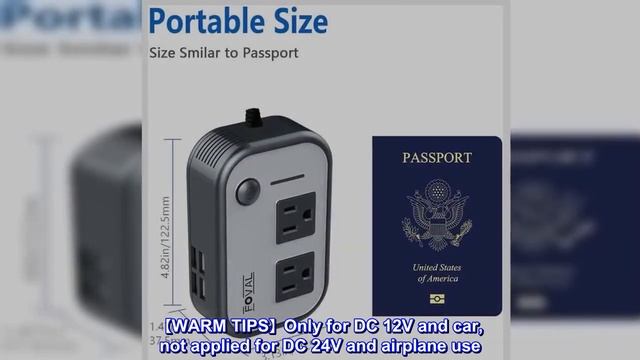 Great product - FOVAL 200W Car Power Inverter DC 12V to 110V AC Converter with 4 USB Ports Charger смотреть онлайн