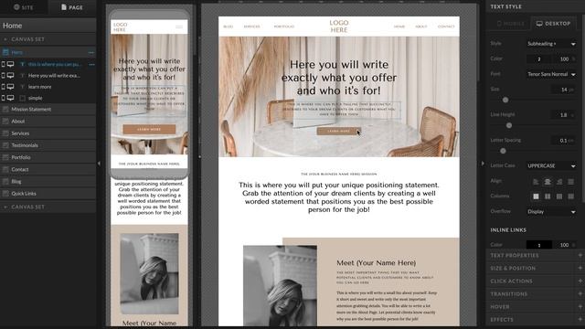 Showit Website Template: Free Portfolio Home Page смотреть онлайн