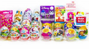 25 Киндер Сюрпризов ГАДКИЙ Я 3 Фиксики МАША и МЕДВЕДЬ Смешарики Мультик про Машинки Робокар Поли