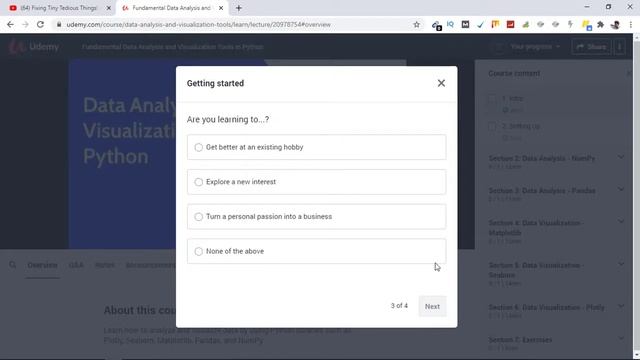 Free Course Data Analysis and Visualization with Python Libraries смотреть онлайн